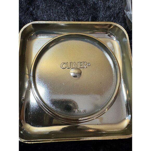 Vintage Culver Set Of 4 Gold-Plated Cork Coasters 70's 80's style BAr Ware - Picture 5 of 8